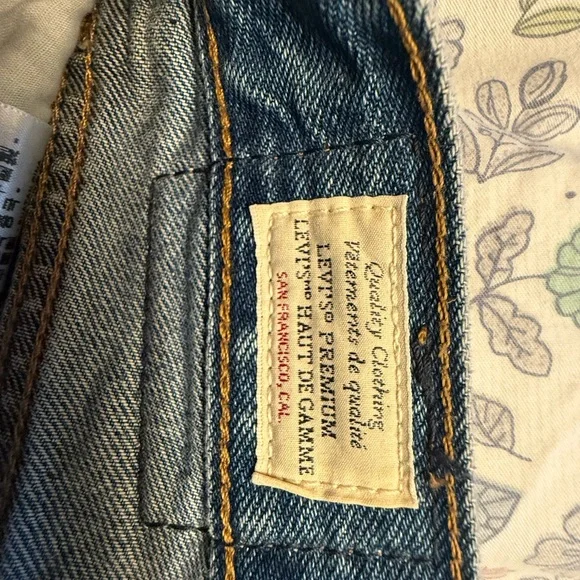 Levi's Women's Sky Blue Straight Leg Jeans - Picture 3 of 6